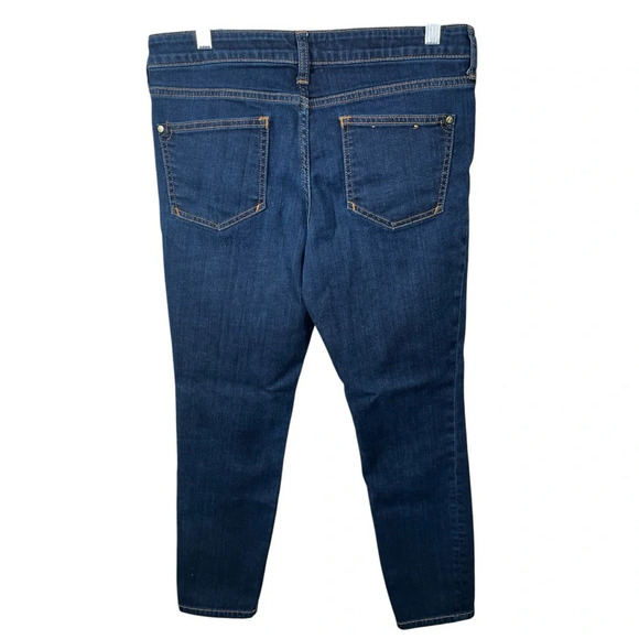 Anthropologie Pilcro And The Letterpress Stet Cropped Ankle Jeans Dark Wash - Picture 2 of 12